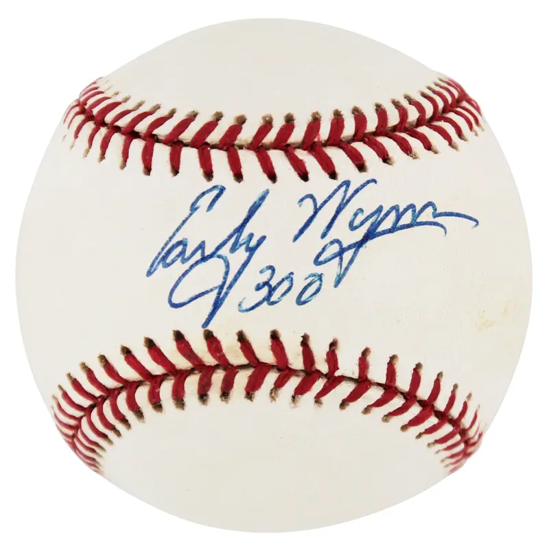 Indians Early Wynn "300" Authentic Signed Gene Budig Oal Baseball BAS #BL96166