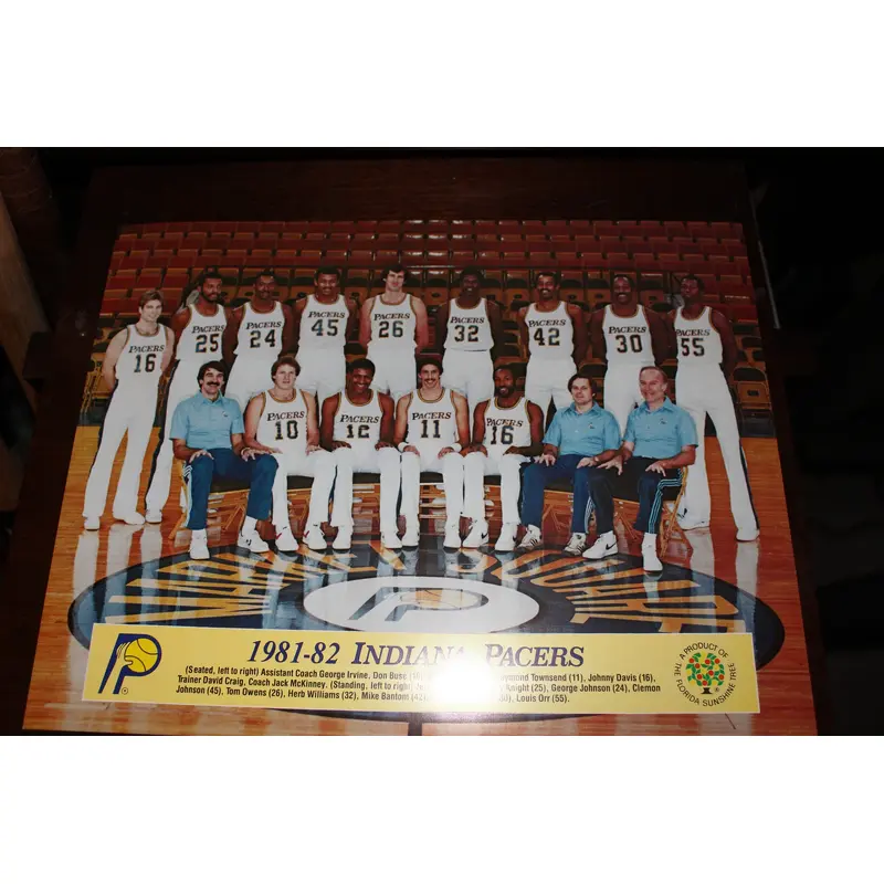 1981-82 Indiana Pacers Team Photo