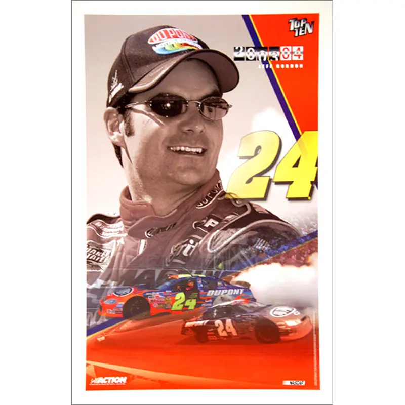 Jeff Gordon "Top Ten" Du Pont #24 NASCAR Racing Poster - Action Collectables 2003