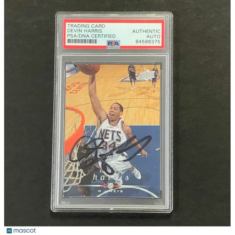 2008-09 Upper Deck First Edition #51 Devin Harris Signed Card AUTO PSA Slabbed