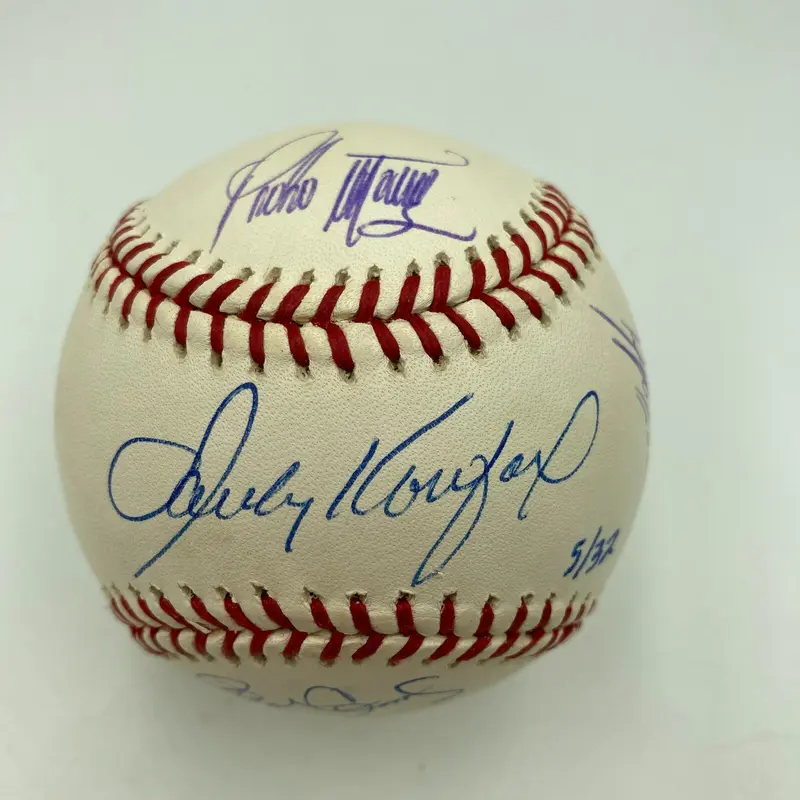 Sandy Koufax Pedro Martinez Roger Clemens Steve Carlton Signed Baseball JSA COA
