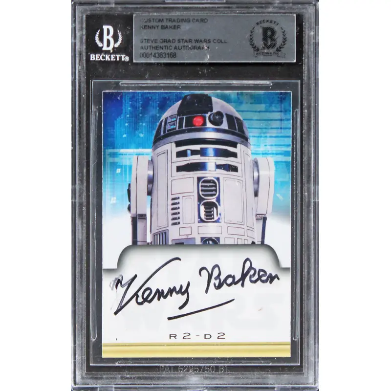 Kenny Baker Star Wars Authentic Signed Custom Trading Card BAS Slabbed 2