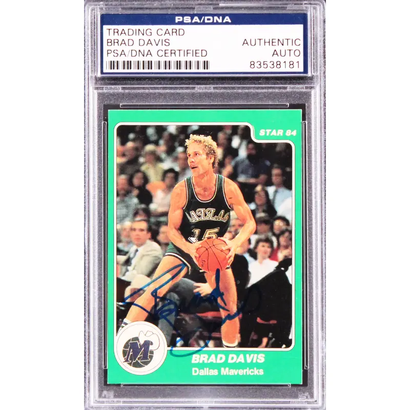 Mavericks Brad Davis Authentic Signed 1984 Star #3 Rookie Card PSA/DNA Slabbed