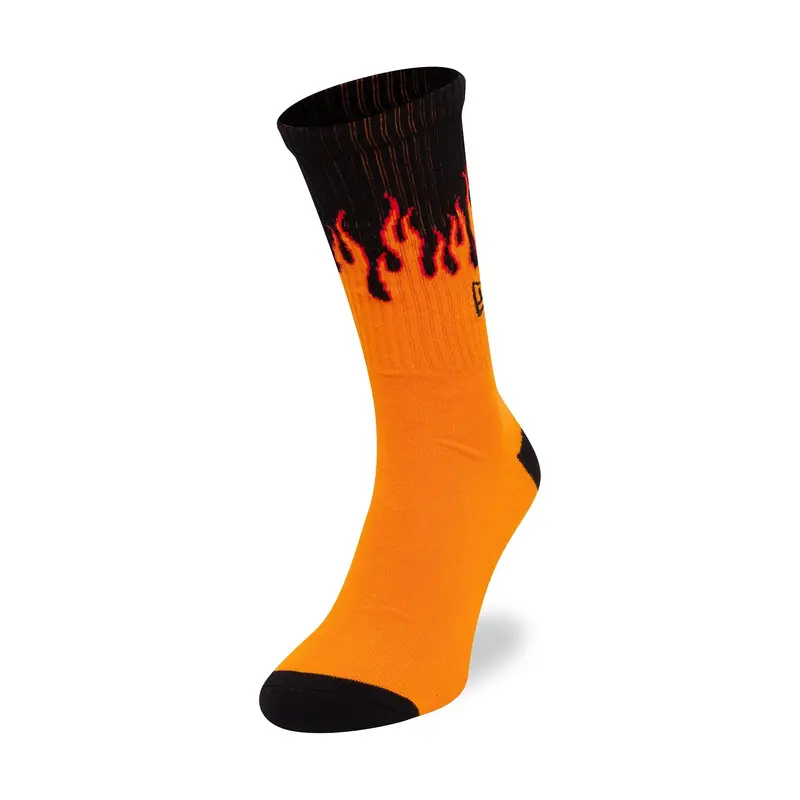 New Era Flame Orange Crew Socks