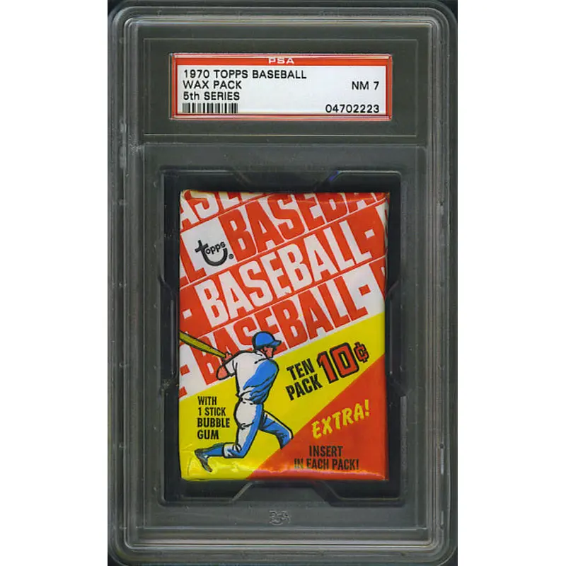 1970 Topps Baseball Unopened Series 5 Wax Pack PSA 7