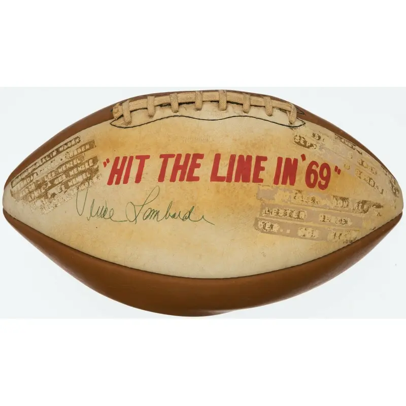 Vince Lombardi Single Signed Wilson NFL Football Only One Known 1/1 PSA DNA COA