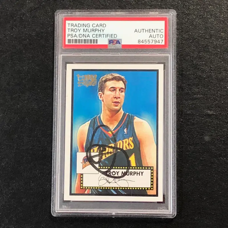 2005-06 Topps 1952 Style #77 Troy Murphy Signed Card AUTO PSA Slabbed Warriors
