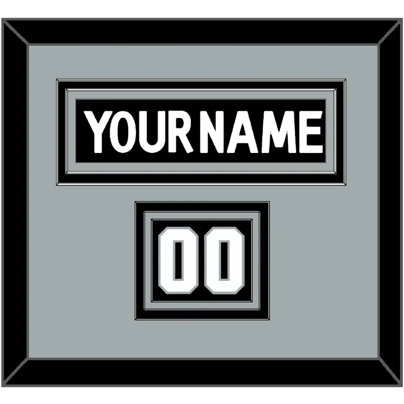 Los Angeles Nameplate & Number (Shoulder) - Home Black (2011-2017) - Triple Mat 3