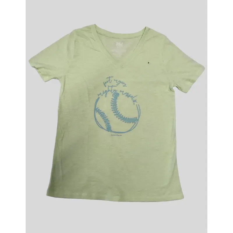 Mighty Mussels Ladies Vera Matcha V Neck Tee