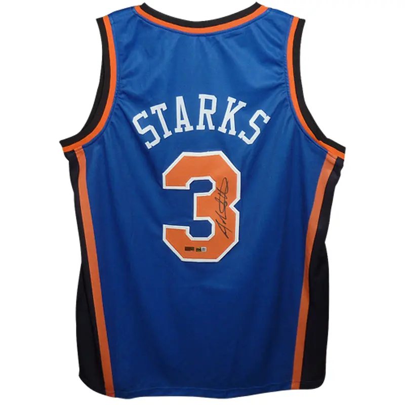 John Starks Autographed New York Knicks (Blue #9) Custom Jersey - JSA