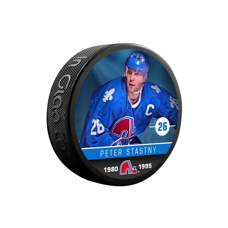 NHLAA Alumni Peter Stastny Quebec Nordiques Souvenir Collector Hockey Puck
