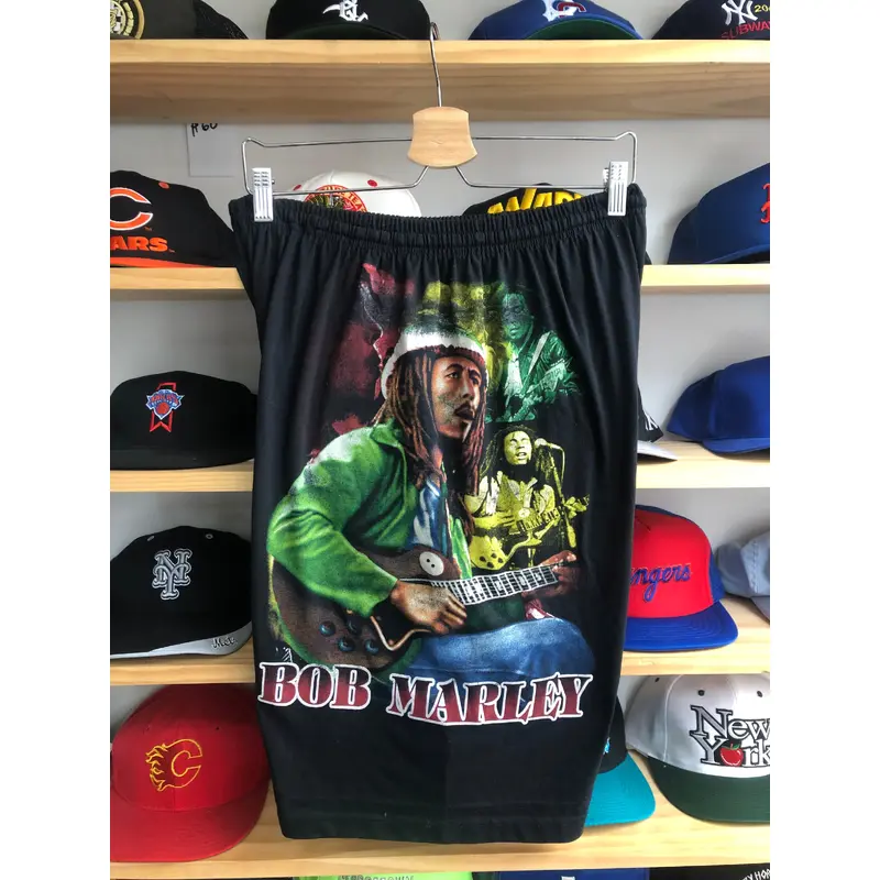 Vintage Bob Marley Boot Rap Style Cotton Shorts Size L/XL
