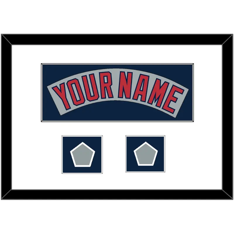 Boston Nameplate & Two World Series Jersey Patches - Road Gray (1992-2008)- Single Mat 1