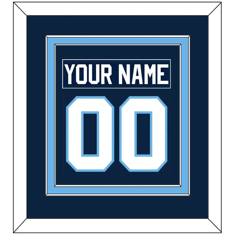 Maine Nameplate & Number (Back) Combined - Road Navy Blue (1993-1994) - Double Mat 2