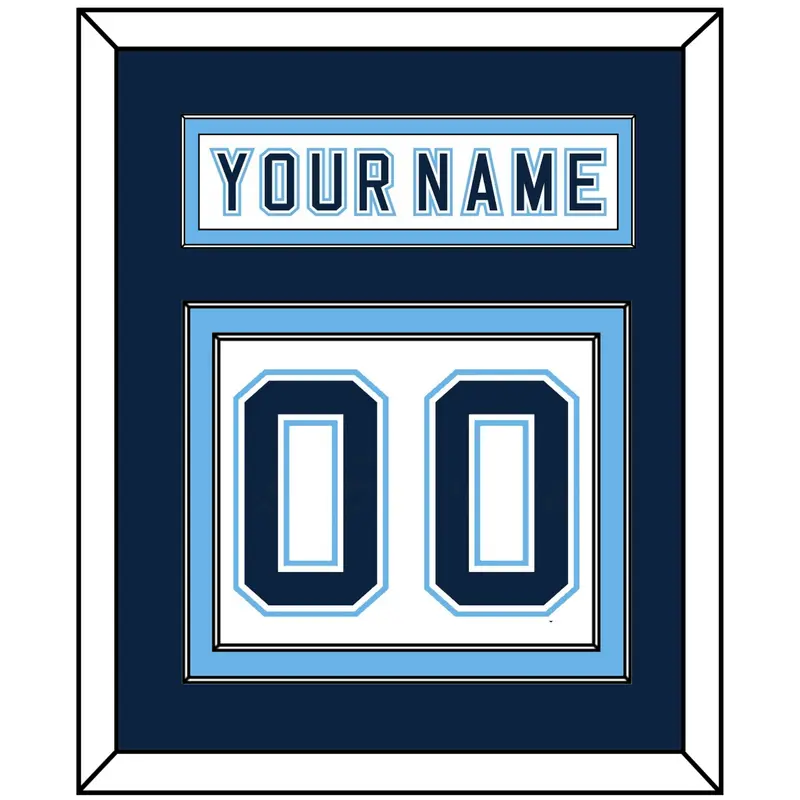 Maine Nameplate & Number (Back) - Home White - Double Mat 3