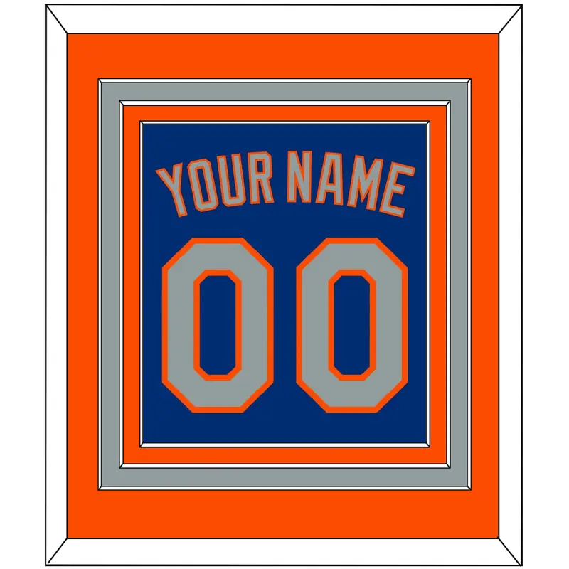 New York Name & Number - Alternate Road Blue - Triple Mat 3