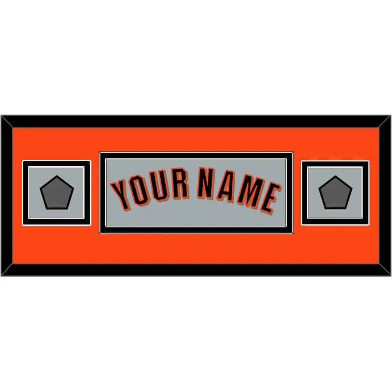 San Francisco Name & 2 World Series Champions Patches - Road Gray (2010-2021) - Double Mat 4