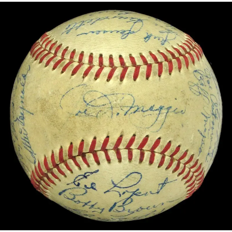 1950 New York Yankees World Champions Team Signed Baseball Joe Dimaggio JSA COA