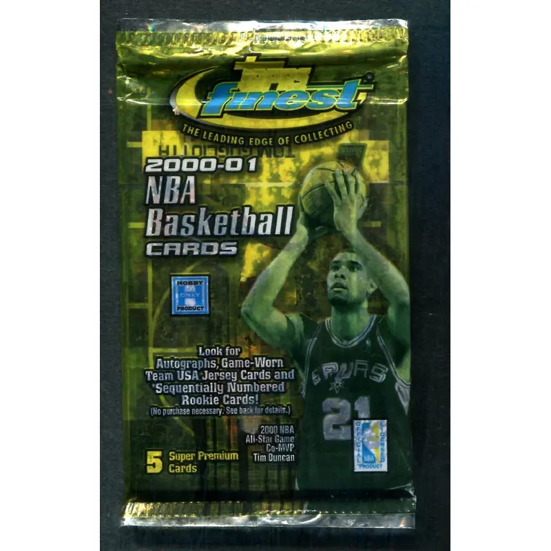 2000/01 Topps Finest Basketball Unopened Pack (Hobby) (5)