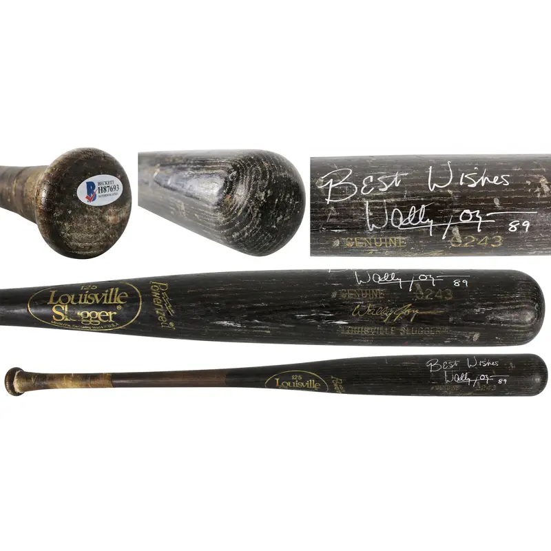 Angels Wally Joyner "Best Wishes" Signed Game Used Adirondack Bat BAS #H87693