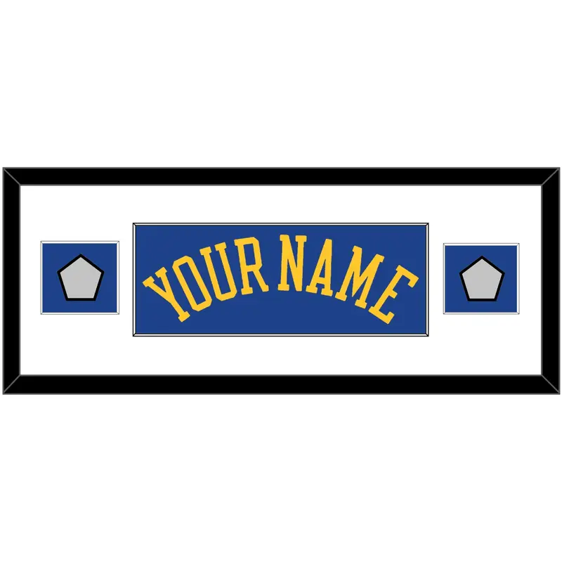 Golden State Name & 2 Champions Patches - Road Blue (2010-2019) - Single Mat 2