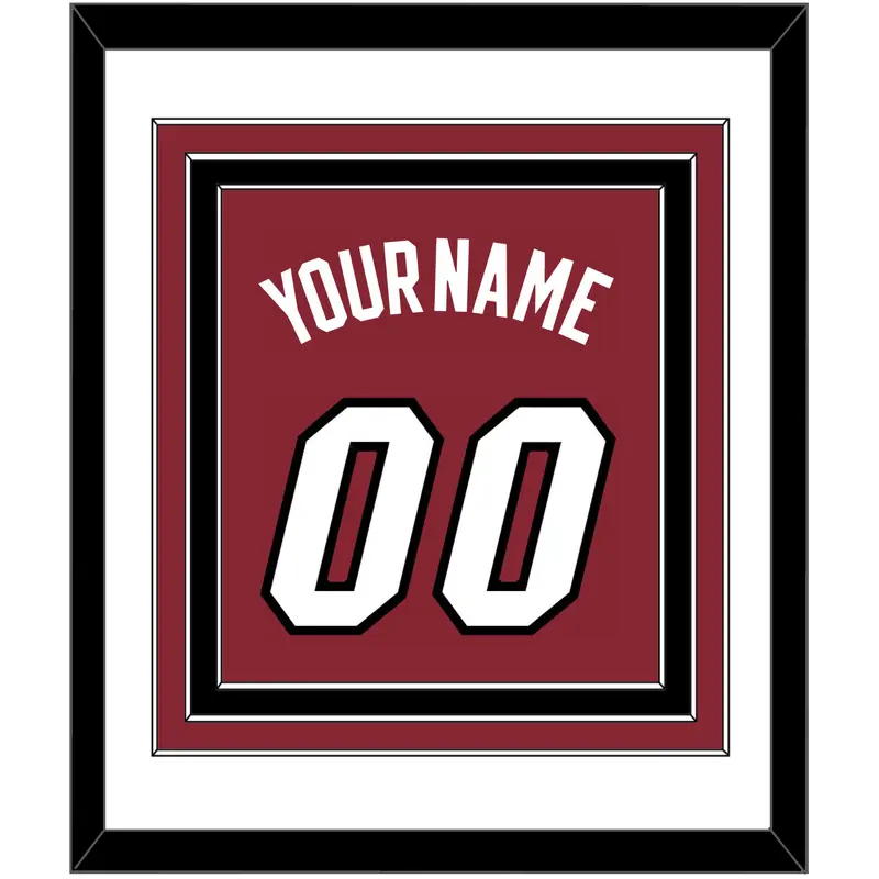 Miami Name & Number - Alternate Red (2009-2017) - Triple Mat 2