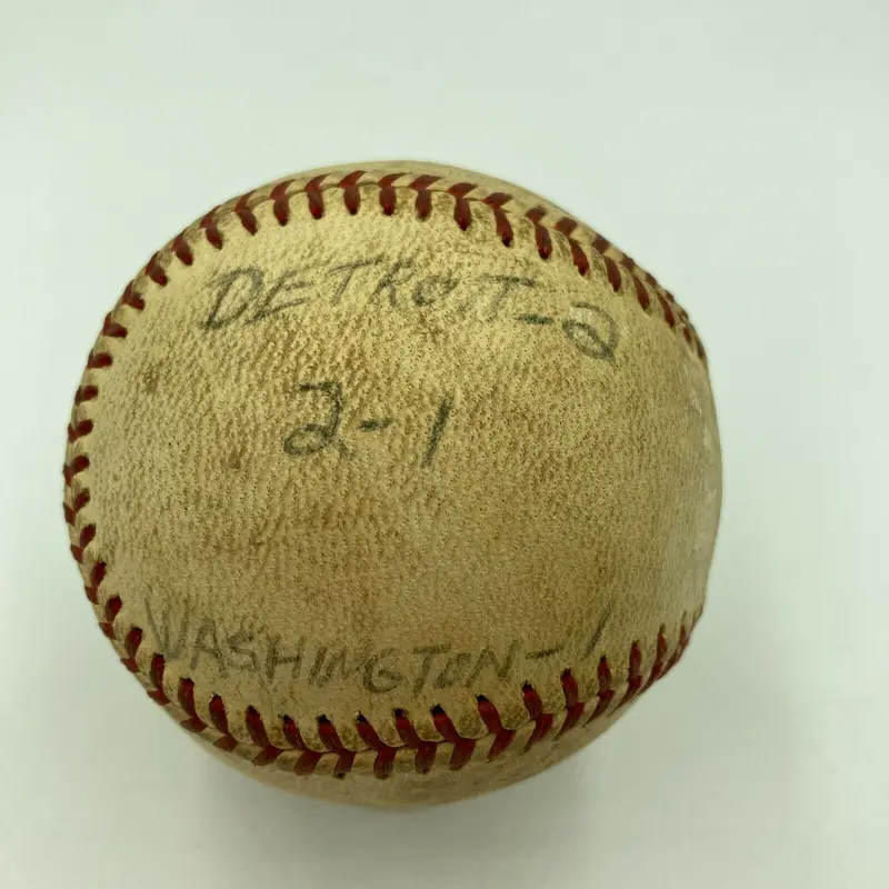 Mickey Lolich Signed Career Win No. 133 Final Out Game Used Baseball Beckett COA