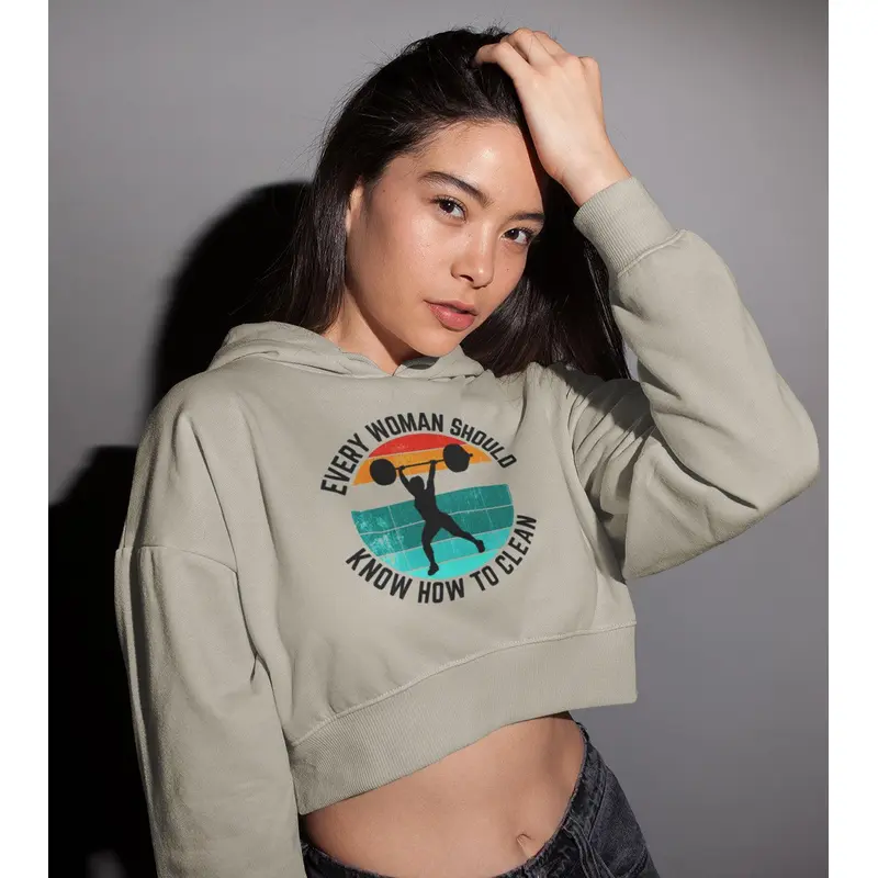 Women's crop Hoodie ( clean) Wod Armour | Kibi Sports