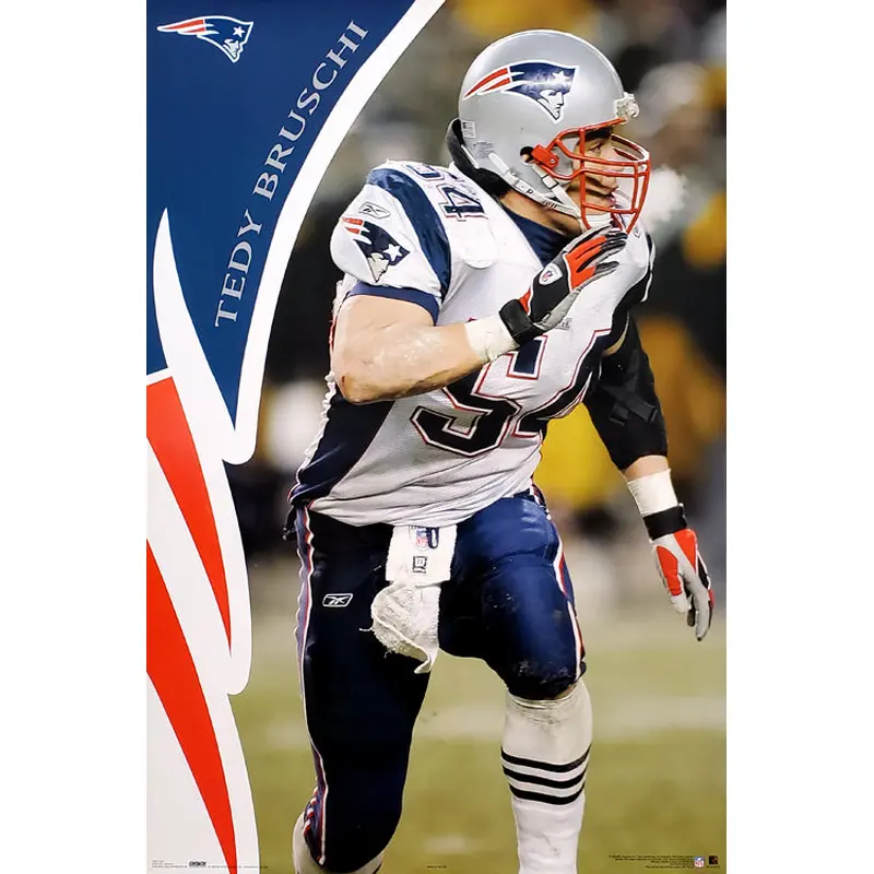 Tedy Bruschi "Inspiration" New England Patriots Action Poster - Costacos 2006