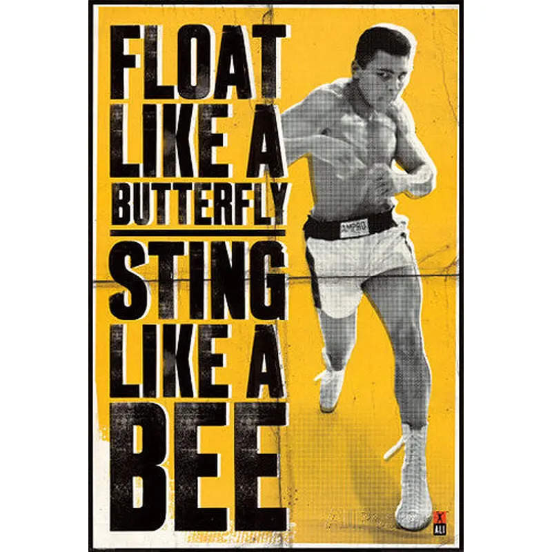 Muhammad Ali "Float like a Butterfly, Sting Like a Bee" Boxing Poster - Pyramid