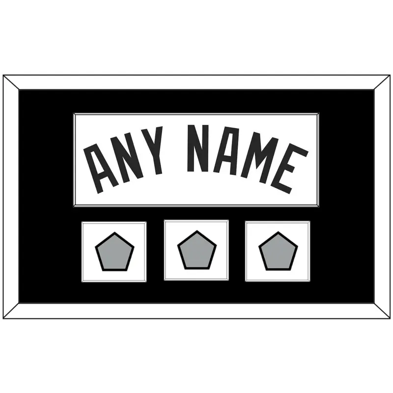San Antonio Name With 3 Champions Banner Patches - Home White (1989-2002) - Single Mat 1