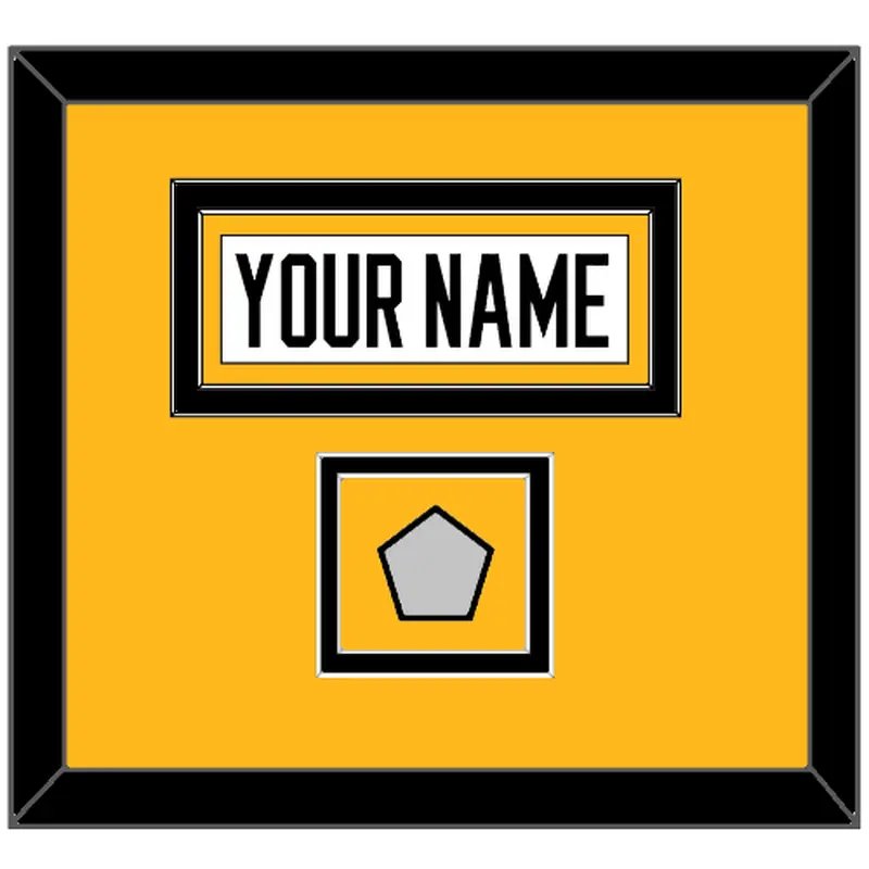 Pittsburgh Nameplate & Stanley Cup Champions Patch - Home White (1988-1992) - Double Mat 3