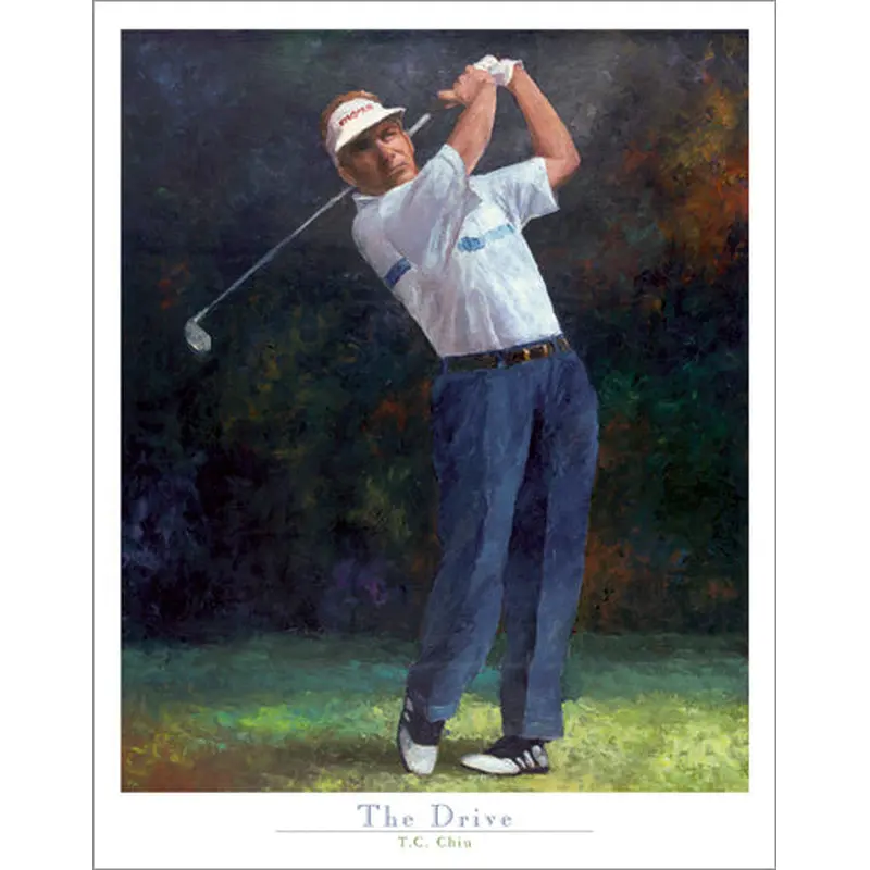 Golf Art "The Drive" by T.C. Chui Premium Art Poster - Front Line Art Publishing