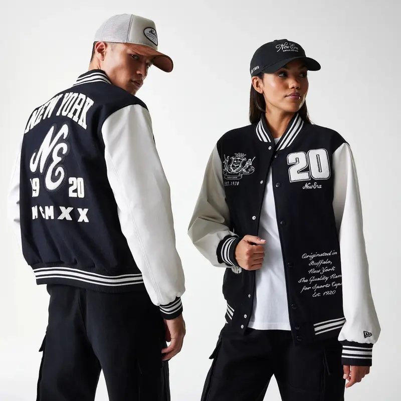 New Era Patch Black Varsity Jacket