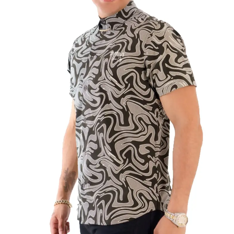 PAVI MENS SHIRT BLACK  PAVI SS BY EDUIN CAZ 11-0243