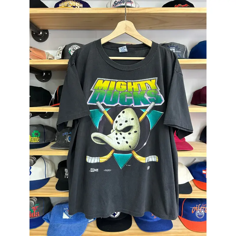 Vintage 1992 Salem Sportwears Mighty Ducks Disney Logo Tee XL