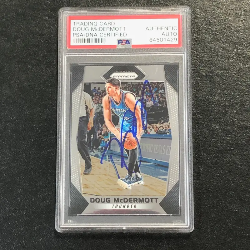 2017-18 Panini Prizm #265 Doug McDermott Signed Card AUTO PSA Slabbed Thunder