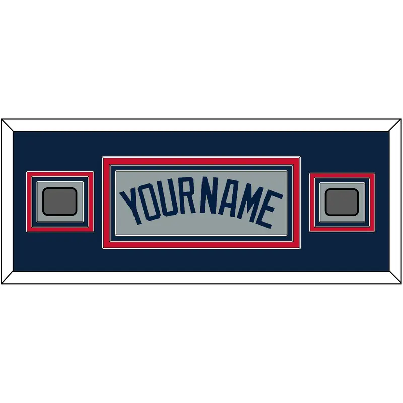Boston Name & Two World Series Jersey Patches - Road Gray (2009-2013) - Triple Mat 6