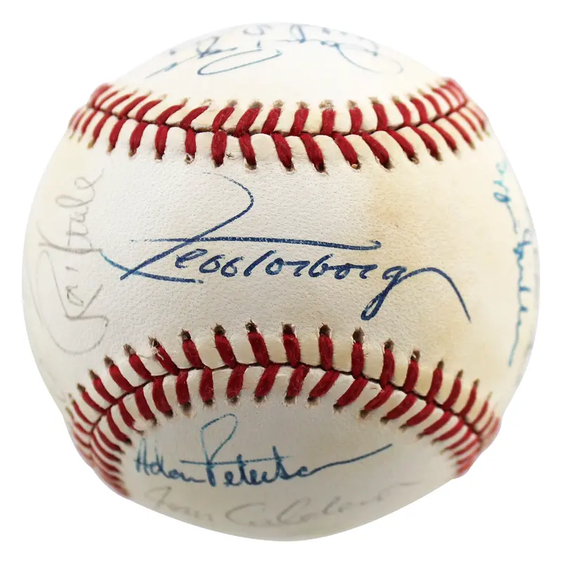 1990 White Sox (27) Ventura, Torborg, Guillen +24 Signed Baseball BAS #AB92934
