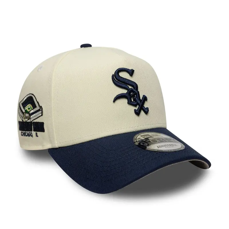 Chicago White Sox MLB Chrome Blue Contrast Cream 9FORTY A-Frame Adjustable Cap
