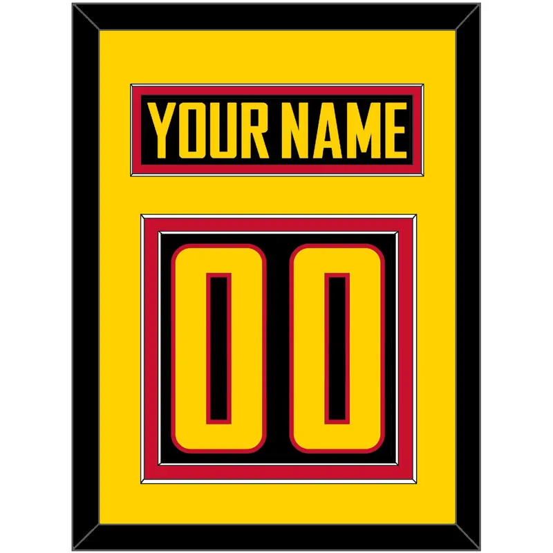Vancouver Nameplate & Number (Back) - Alternate Black - Double Mat 3