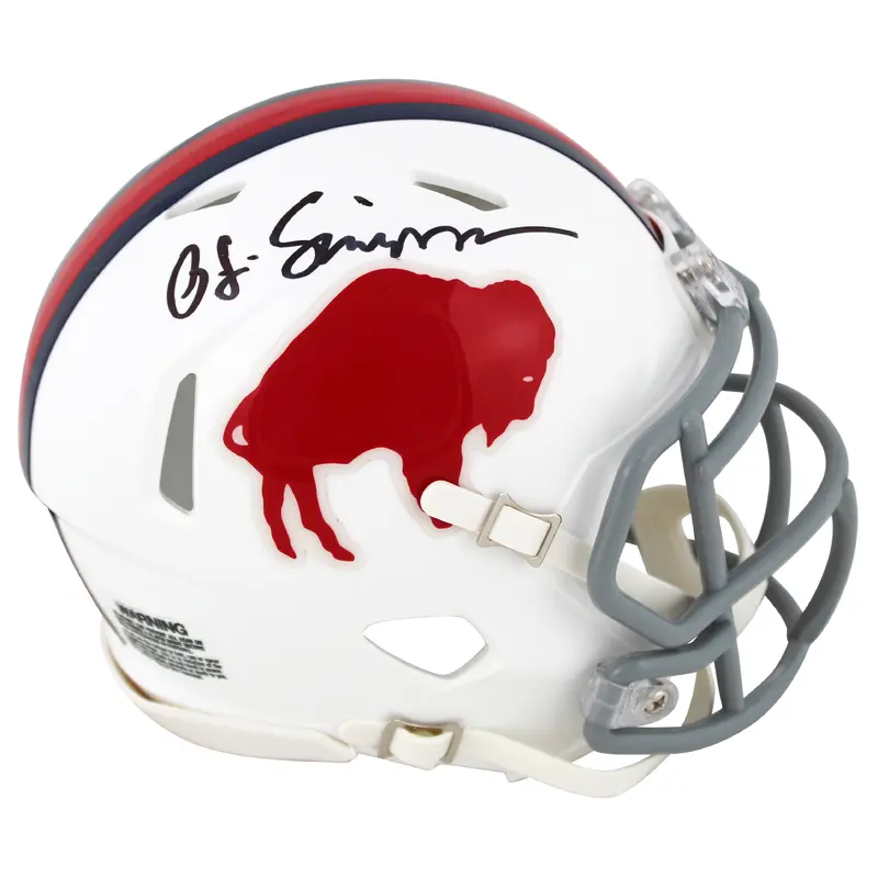 Bills O.J. Simpson Authentic Signed 1965-73 TB Speed Mini Helmet JSA Witness