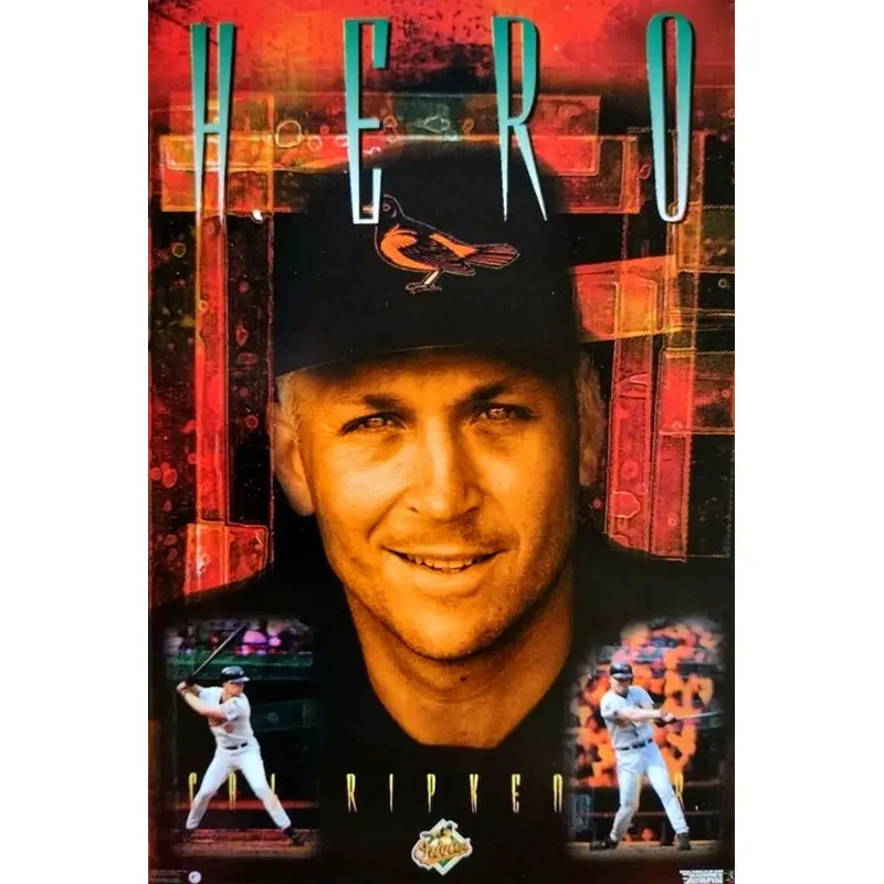Cal Ripken Jr. "Hero" Baltimore Orioles MLB Action Poster - Costacos 1998