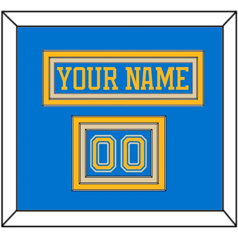 St. Louis Nameplate & Number (Shoulder) - Alternate Blue - Triple Mat 2