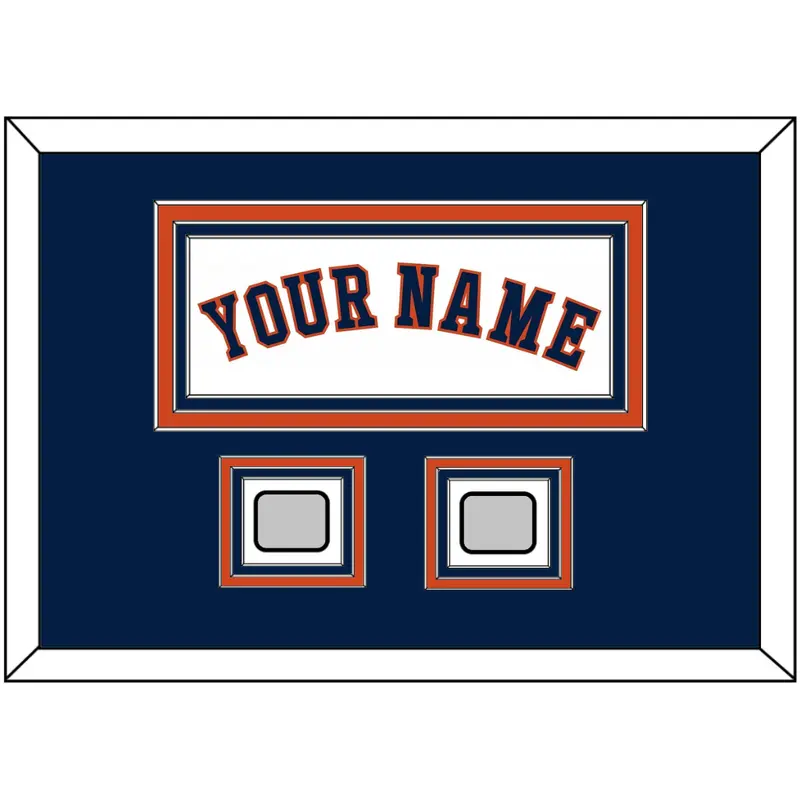 Houston Name & 2 World Series Jersey Patches - Home White - Triple Mat 3