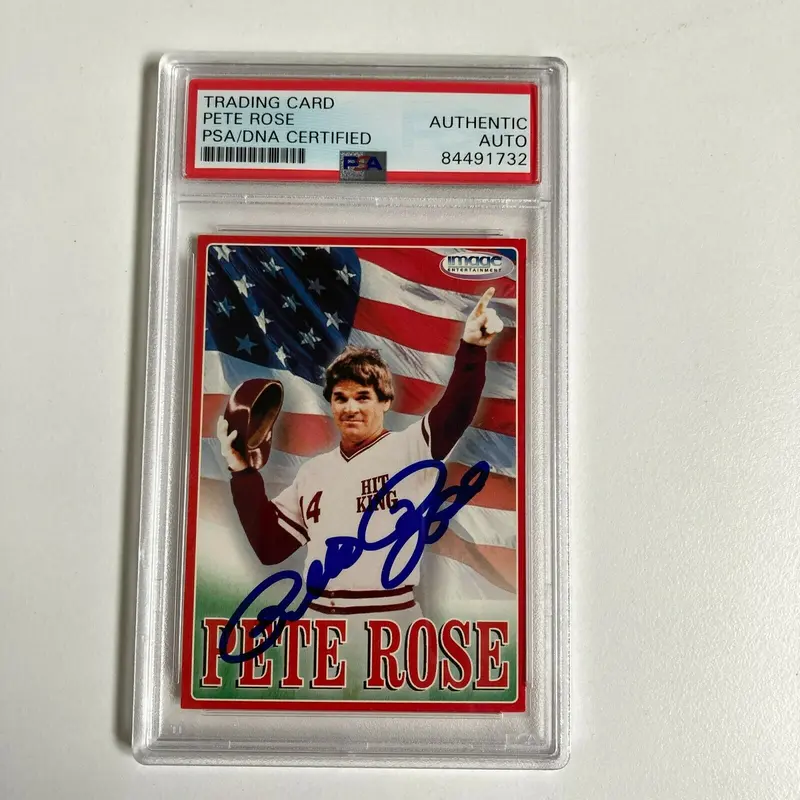 Pete Rose Signed Autographed Vintage Baseball Card PSA DNA COA