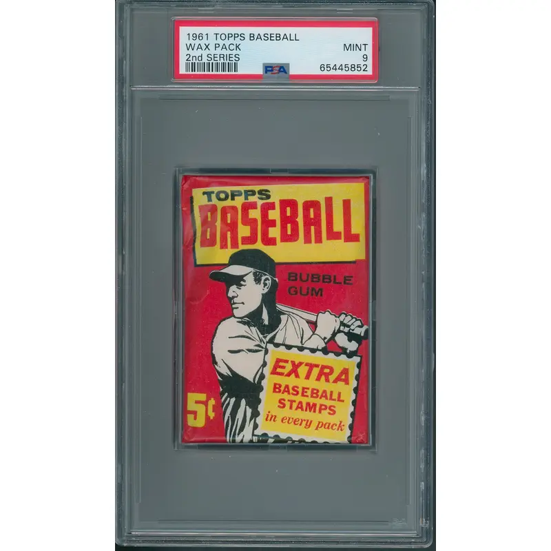 1961 Topps Baseball Unopened 2nd Series Wax Pack PSA 9 *5852
