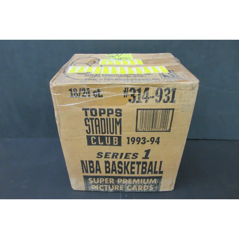 1993/94 Topps Stadium Club Basketball Series 1 Case (18 Box)