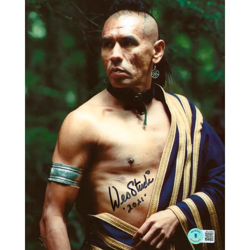 Wes Studi The Last of the Mohicans "2021" Signed 8x10 Photo BAS #BC13658
