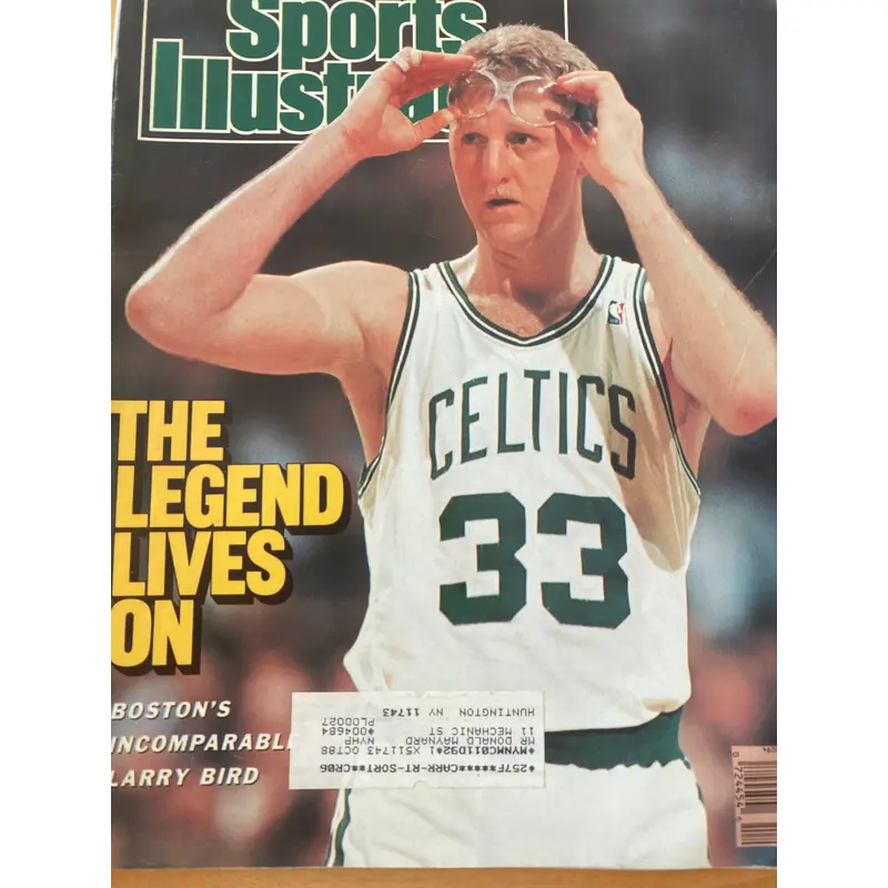 1988 Sports Illustrated Issue Larry Bird on Cover